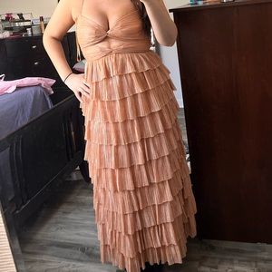 COPY - Gianni BiniGrace Metallic Pilade Sweetheart Neck Cut - Out Dress